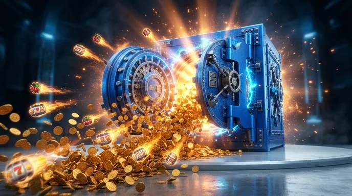 Kluis met muntstapels als symbool voor de 30bet welkomstbonus van 100% tot 500 euro plus 300 free spins